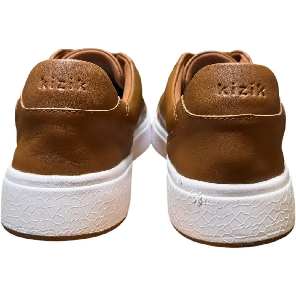 KIZIK Vegas Men 10W/Women 11.5W Hands Free Chestnut Brown Leather Sneakers READ